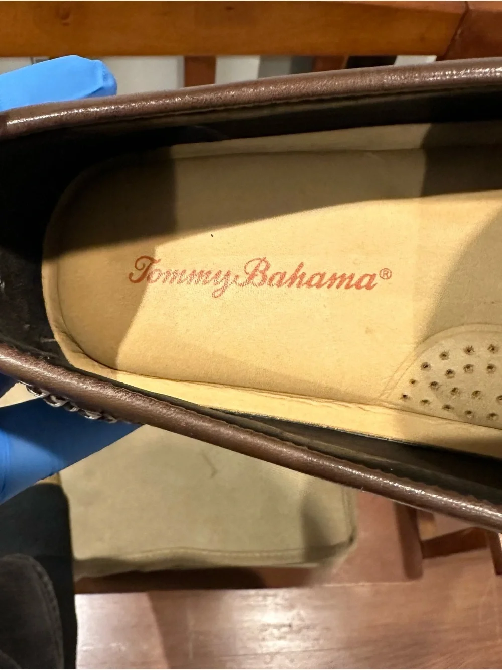 Tommy Bahama Men's Brown Woven Leather Slip-On Loafers